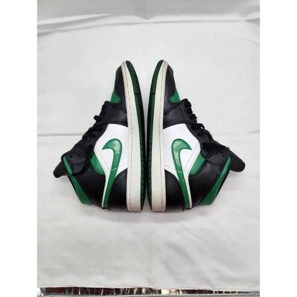 Air Jordan 1 Mens Sneaker Shoes Athletic Lace Up Mid Black Pine Green Size 8 - Picture 6 of 9